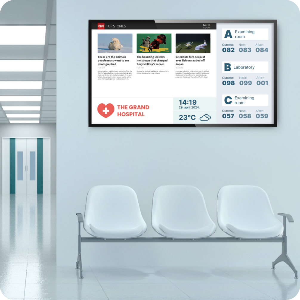 digital signage and visitor management system Healthcare &amp;amp;amp; Wellness